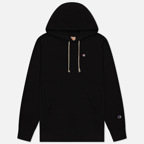 Мужская толстовка Champion Reverse Weave Logo Chest & Sleeve Hoodie Black