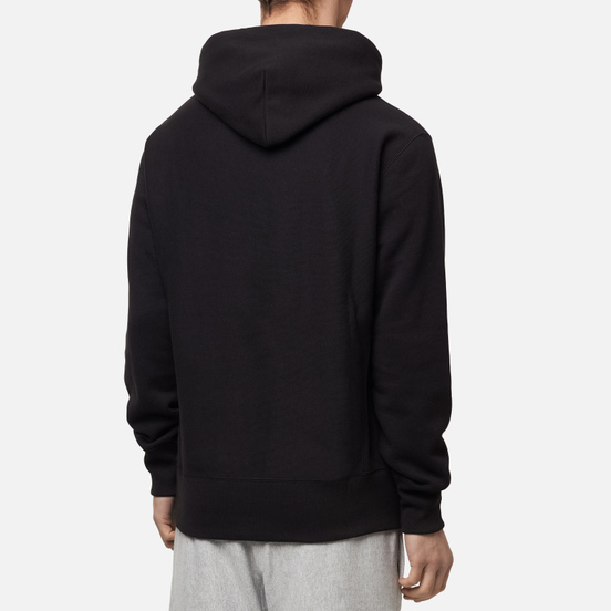 Мужская толстовка Champion Reverse Weave Logo Chest & Sleeve Hoodie Black