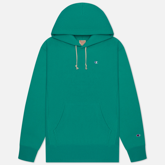 Мужская толстовка Champion Reverse Weave Logo Chest & Sleeve Hoodie Bright Green
