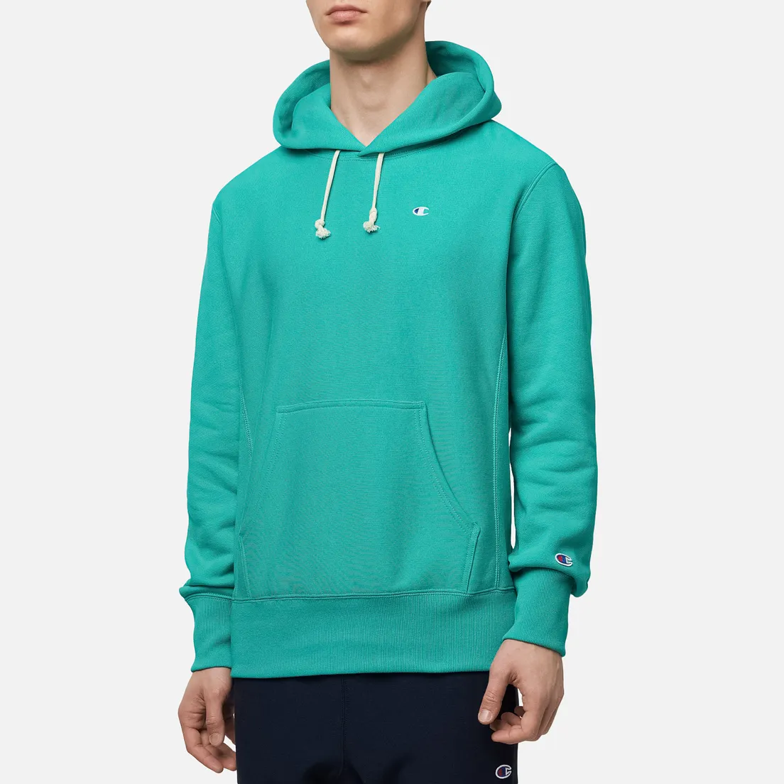Champion Reverse Weave Мужская толстовка Logo Chest & Sleeve Hoodie