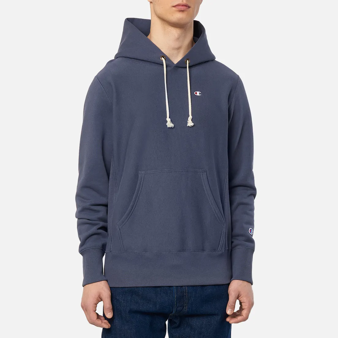 Champion Reverse Weave Мужская толстовка Logo Chest & Sleeve Hoodie