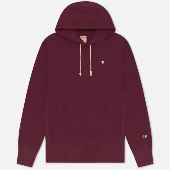 Мужская толстовка Champion Reverse Weave Logo Chest & Sleeve Hoodie Maroon