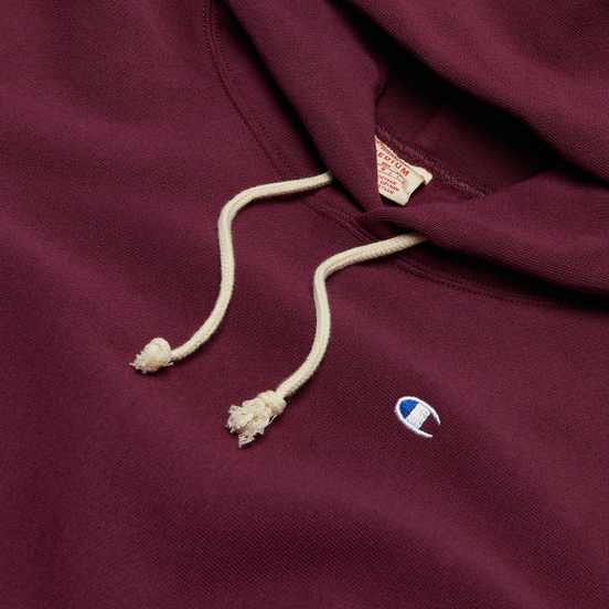 Мужская толстовка Champion Reverse Weave Logo Chest & Sleeve Hoodie Maroon