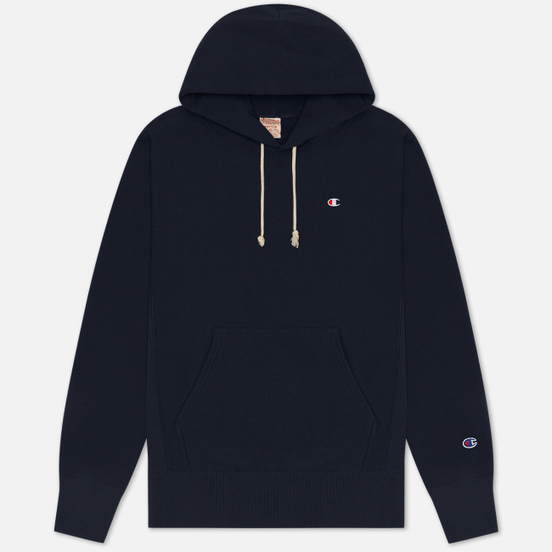Мужская толстовка Champion Reverse Weave Logo Chest & Sleeve Hoodie Navy