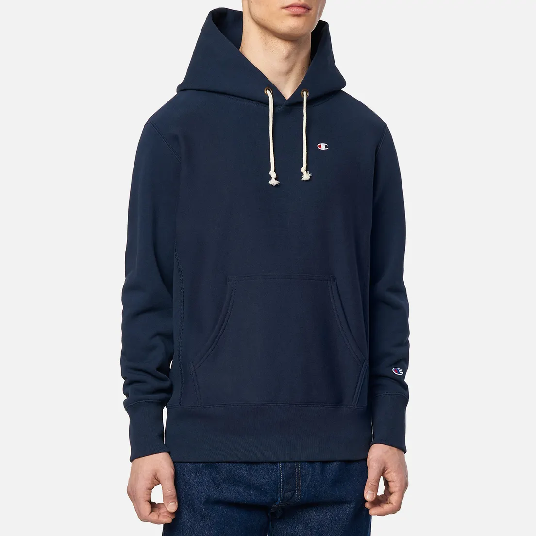 Champion Reverse Weave Мужская толстовка Logo Chest & Sleeve Hoodie
