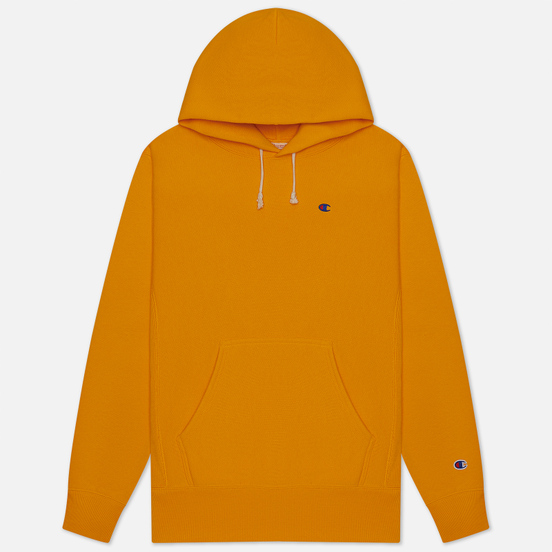 Мужская толстовка Champion Reverse Weave Logo Chest & Sleeve Hoodie Zinnia Orange