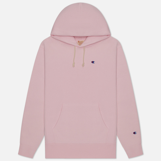 Мужская толстовка Champion Reverse Weave Logo Chest & Sleeve Hoodie Pink