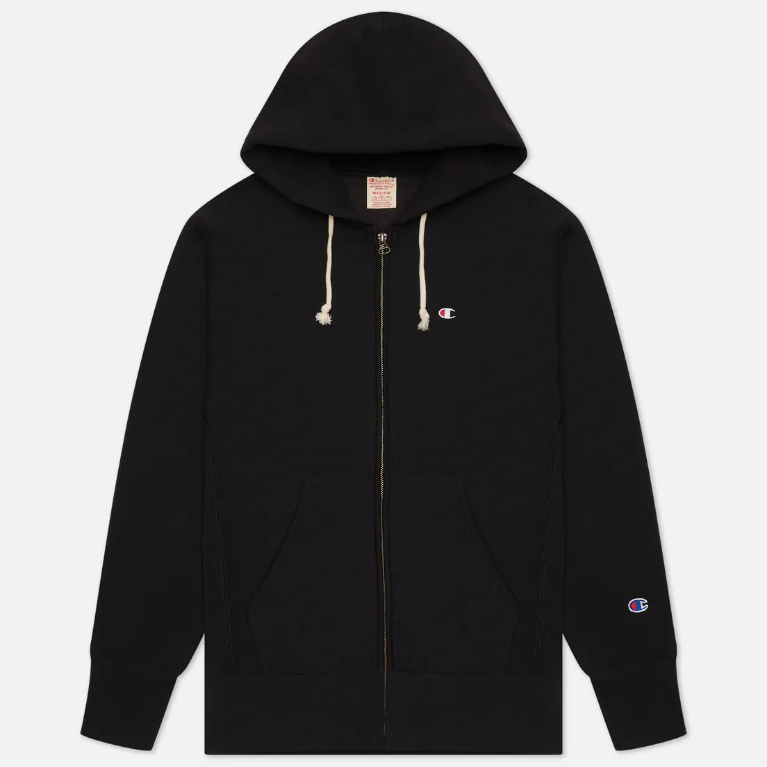 Champion Reverse Weave Мужская толстовка Logo Hoodie Full Zip