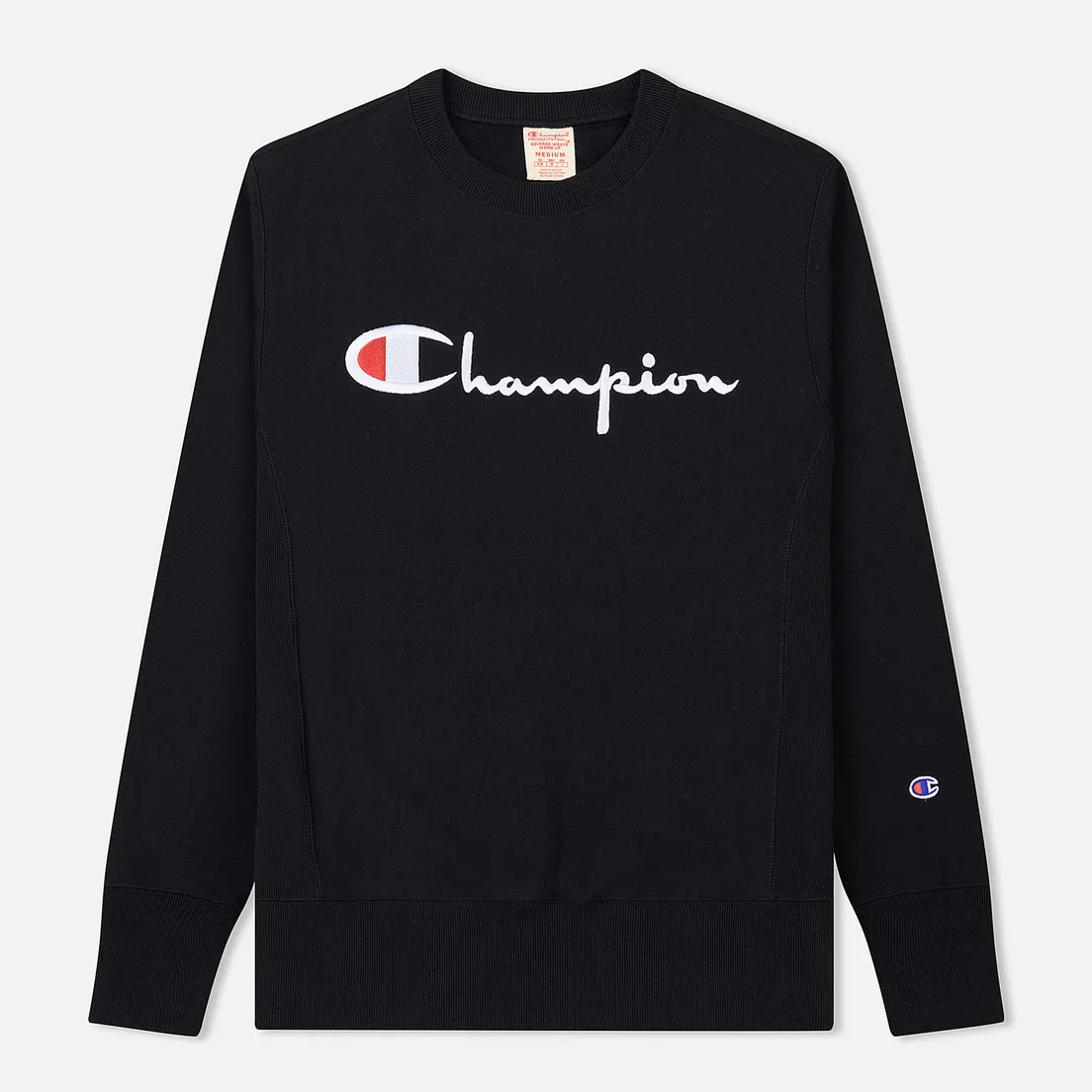 Champion Reverse Weave Мужская толстовка Script Logo Crew Neck