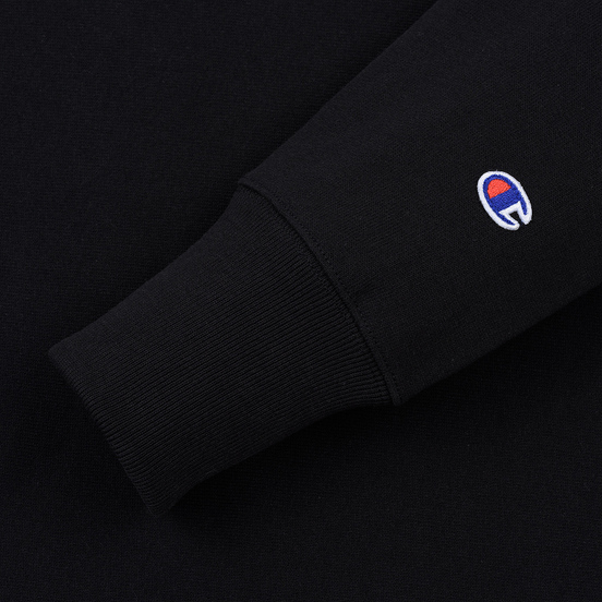 Мужская толстовка Champion Reverse Weave Script Logo Crew Neck Black