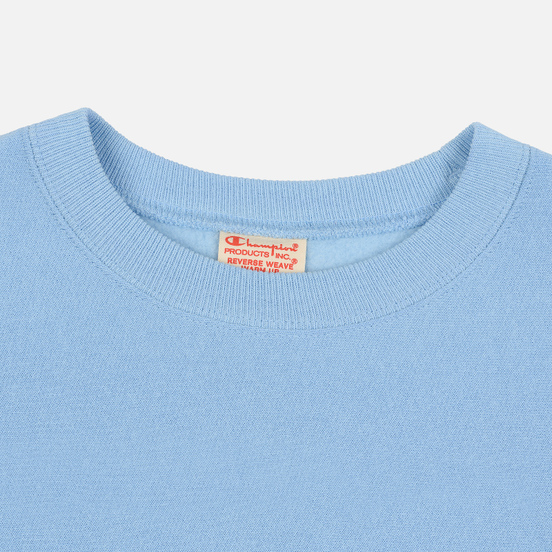 Мужская толстовка Champion Reverse Weave Script Logo Crew Neck Blue Bell