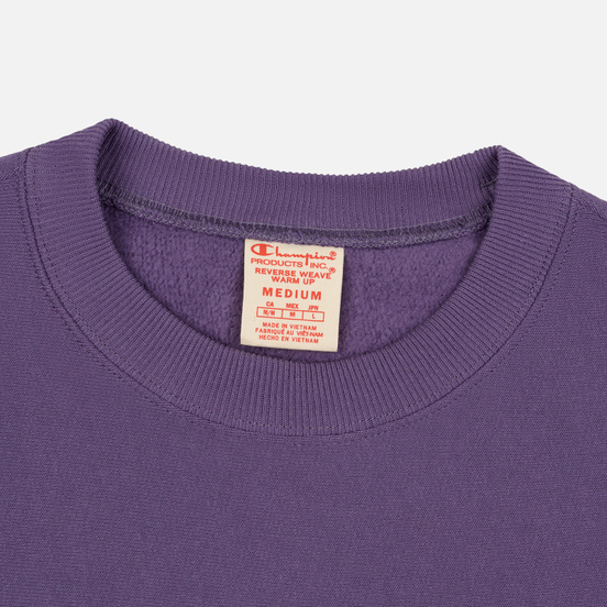 Мужская толстовка Champion Reverse Weave Script Logo Crew Neck Mulled Grape