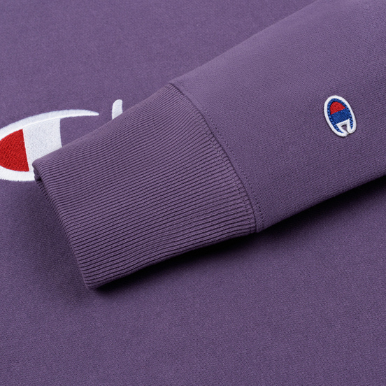 Мужская толстовка Champion Reverse Weave Script Logo Crew Neck Mulled Grape