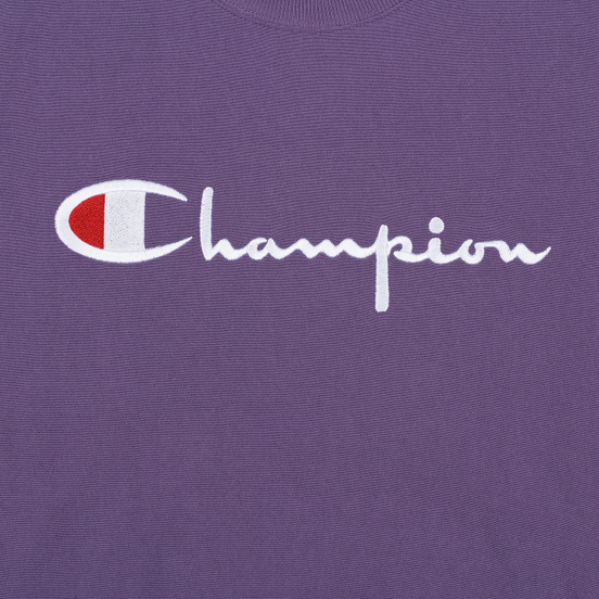 Мужская толстовка Champion Reverse Weave Script Logo Crew Neck Mulled Grape