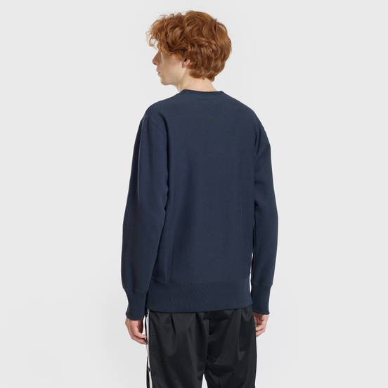 Мужская толстовка Champion Reverse Weave Script Logo Crew Neck Navy