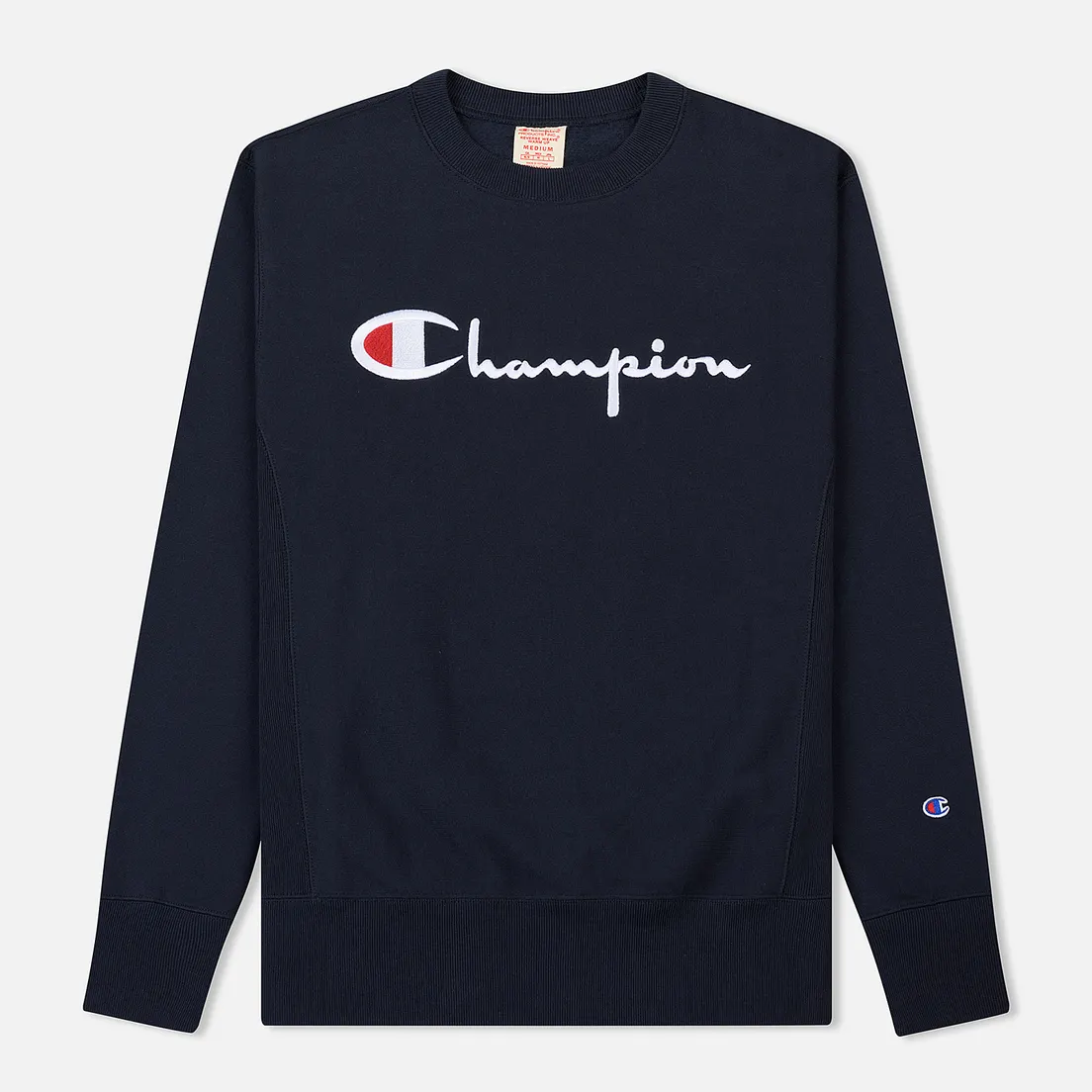 Champion Reverse Weave Мужская толстовка Script Logo Crew Neck