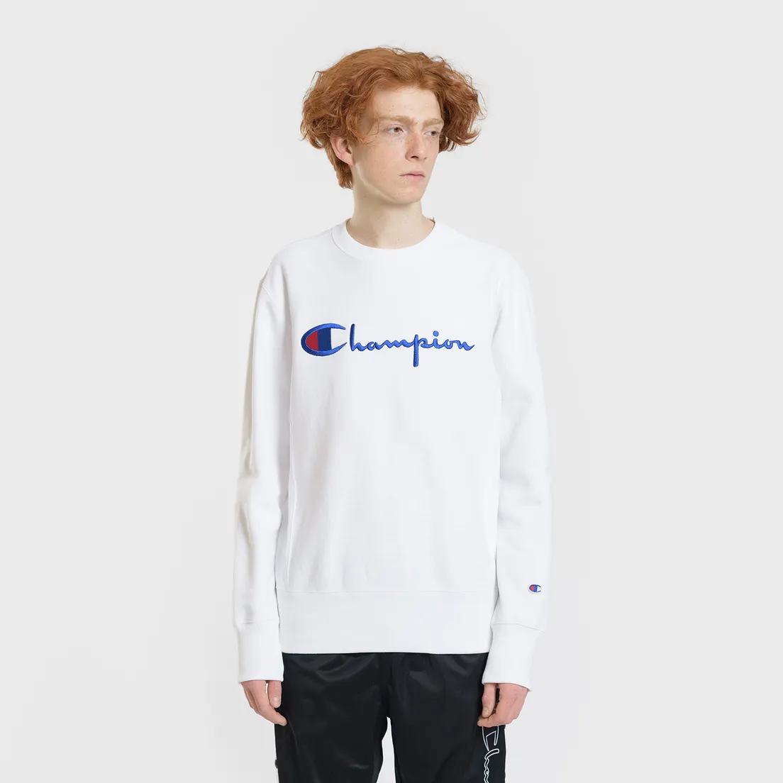 Champion Reverse Weave Мужская толстовка Script Logo Crew Neck
