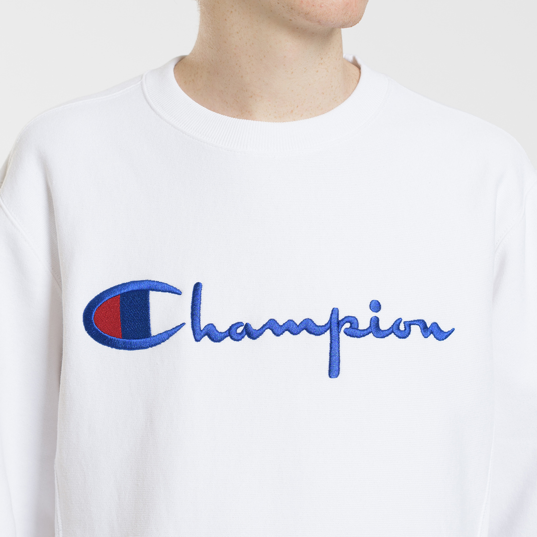 Champion Reverse Weave Мужская толстовка Script Logo Crew Neck