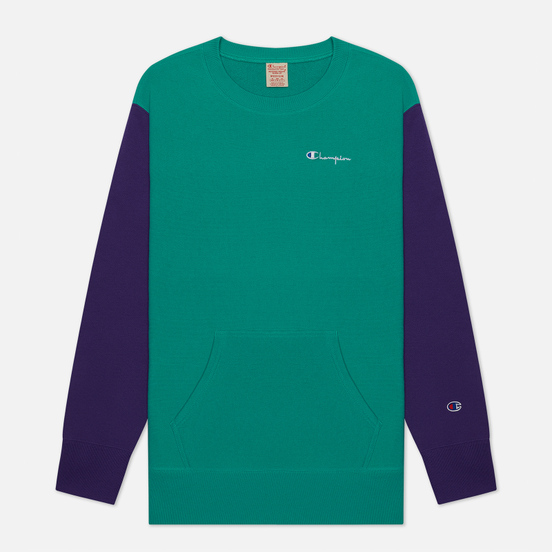 Мужская толстовка Champion Reverse Weave Small Script Bicolor Crew Neck Bright Green