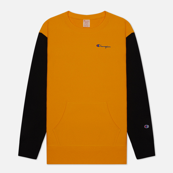 Мужская толстовка Champion Reverse Weave Small Script Bicolor Crew Neck Orange