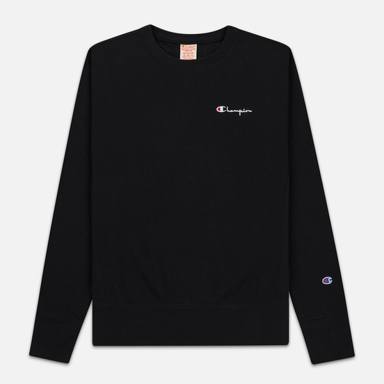 Мужская толстовка Champion Reverse Weave Small Script Crew Neck Black