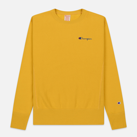 Мужская толстовка Champion Reverse Weave Small Script Crew Neck Golden Rod