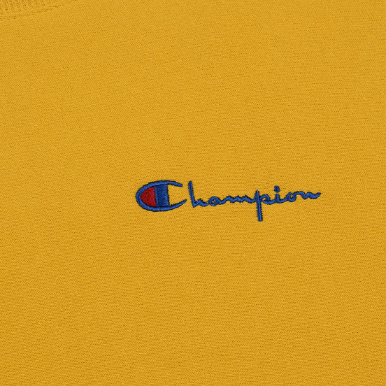 Мужская толстовка Champion Reverse Weave Small Script Crew Neck Golden Rod