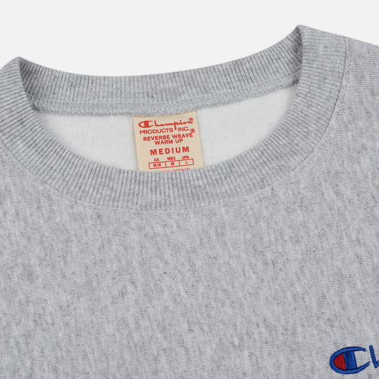 Мужская толстовка Champion Reverse Weave Small Script Crew Neck Light Grey