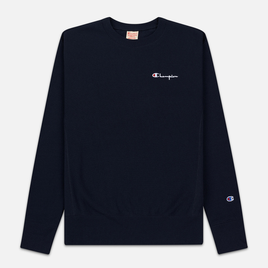 Мужская толстовка Champion Reverse Weave Small Script Crew Neck Navy