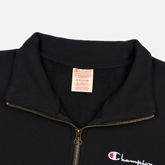Мужская толстовка Champion Reverse Weave Small Script Half Zip Black
