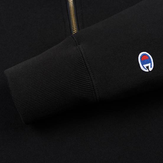 Мужская толстовка Champion Reverse Weave Small Script Half Zip Black