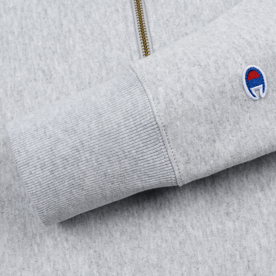 Мужская толстовка Champion Reverse Weave Small Script Half Zip Light Grey