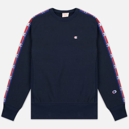 Мужская толстовка Champion Reverse Weave Taped Logo Crew Neck Navy