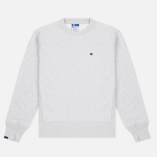 Мужская толстовка Champion Reverse Weave x Beams Zip Crew Grey Marl