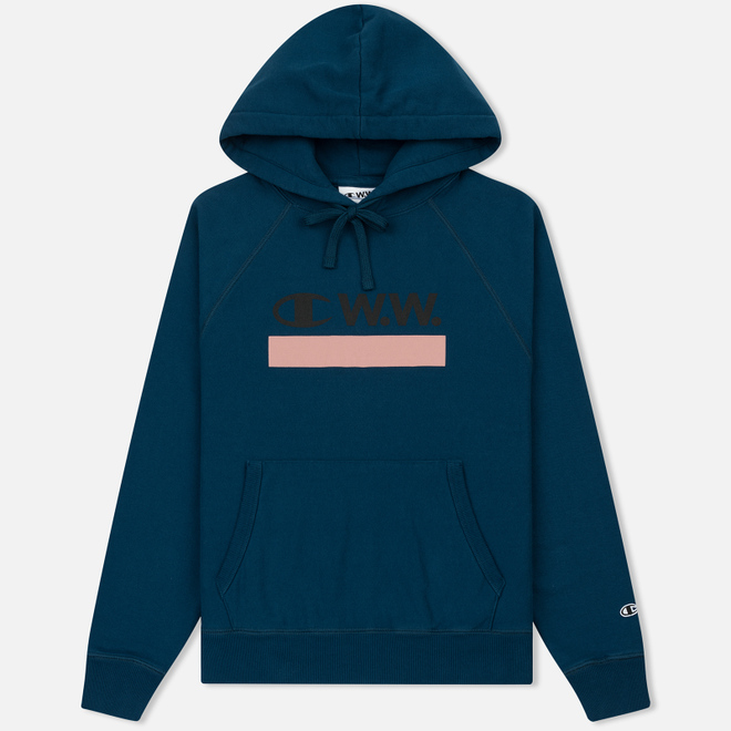 Мужская толстовка Champion Reverse Weave x Wood Wood Judd Hoodie Navy