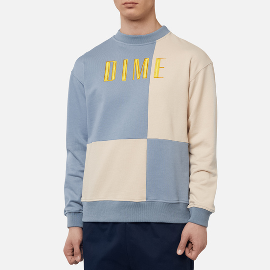 Мужская толстовка Dime Block Terry Crew Neck Light Blue/Cream
