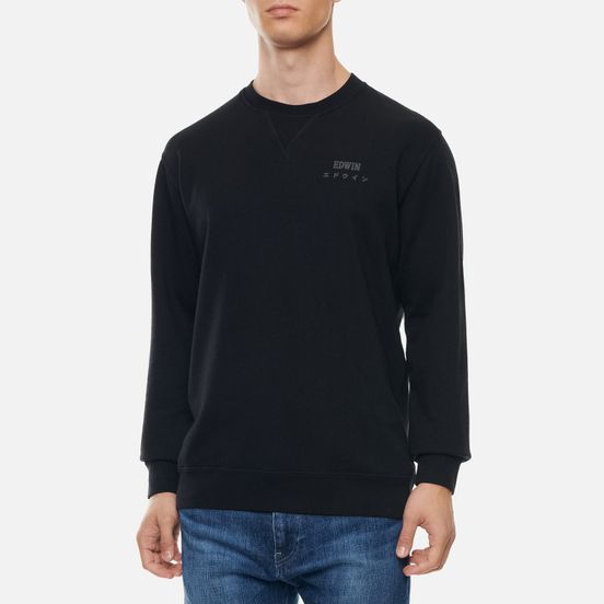 Мужская толстовка Edwin Base Crew Heavy Felpa Black