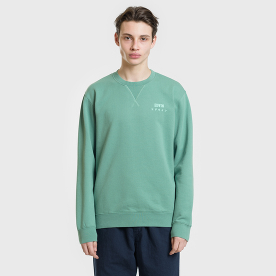 Мужская толстовка Edwin Base Crew Heavy Felpa Frosty Spruce