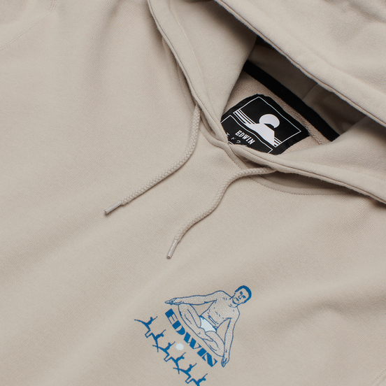 Мужская толстовка Edwin Self-Examination Hoodie Silver Cloud Garment Wash