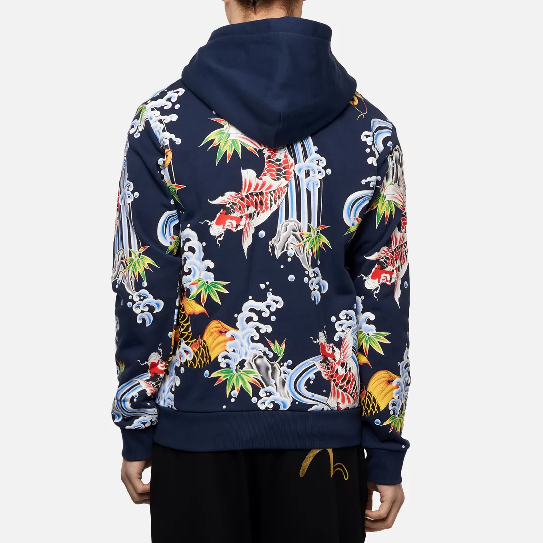 Evisu Мужская толстовка Carp All Over Printed Hoodie
