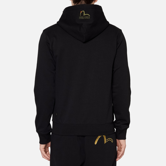 Мужская толстовка Evisu Evergreen Camouflage Godhead Patched Embroidered Black