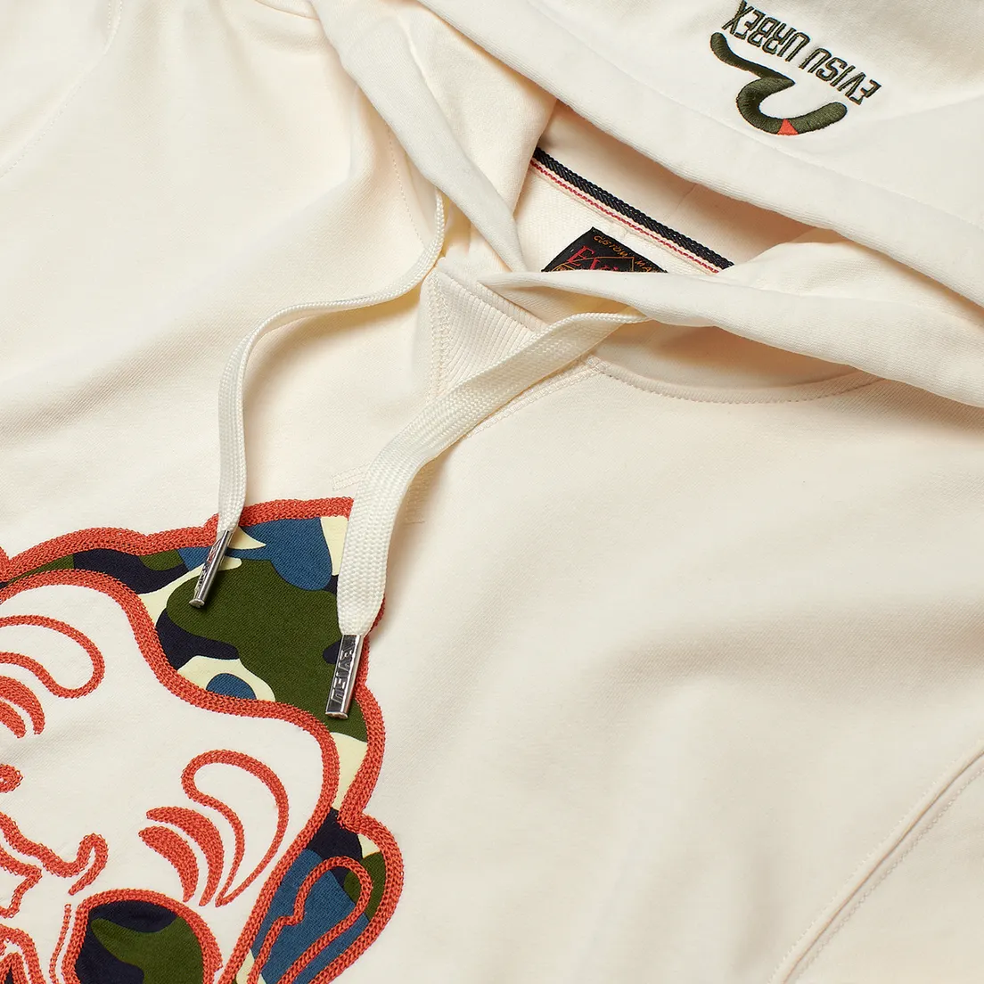 Evisu Мужская толстовка Evergreen Camouflage Godhead Patched Embroidered