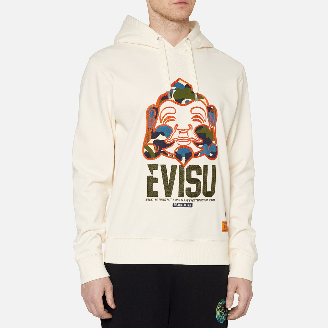 Evisu Мужская толстовка Evergreen Camouflage Godhead Patched Embroidered