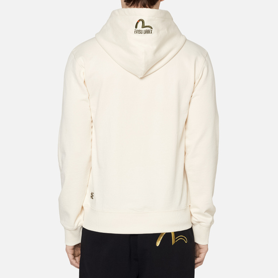 Мужская толстовка Evisu Evergreen Camouflage Godhead Patched Embroidered Ecru