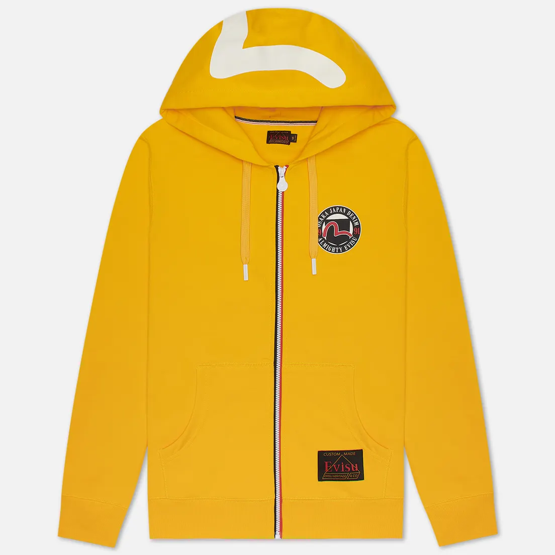 Evisu Мужская толстовка Evergreen Seagull Printed Zip-Up Hoodie