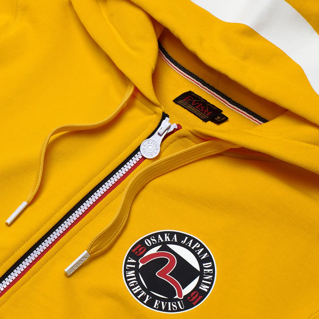 Evisu Мужская толстовка Evergreen Seagull Printed Zip-Up Hoodie