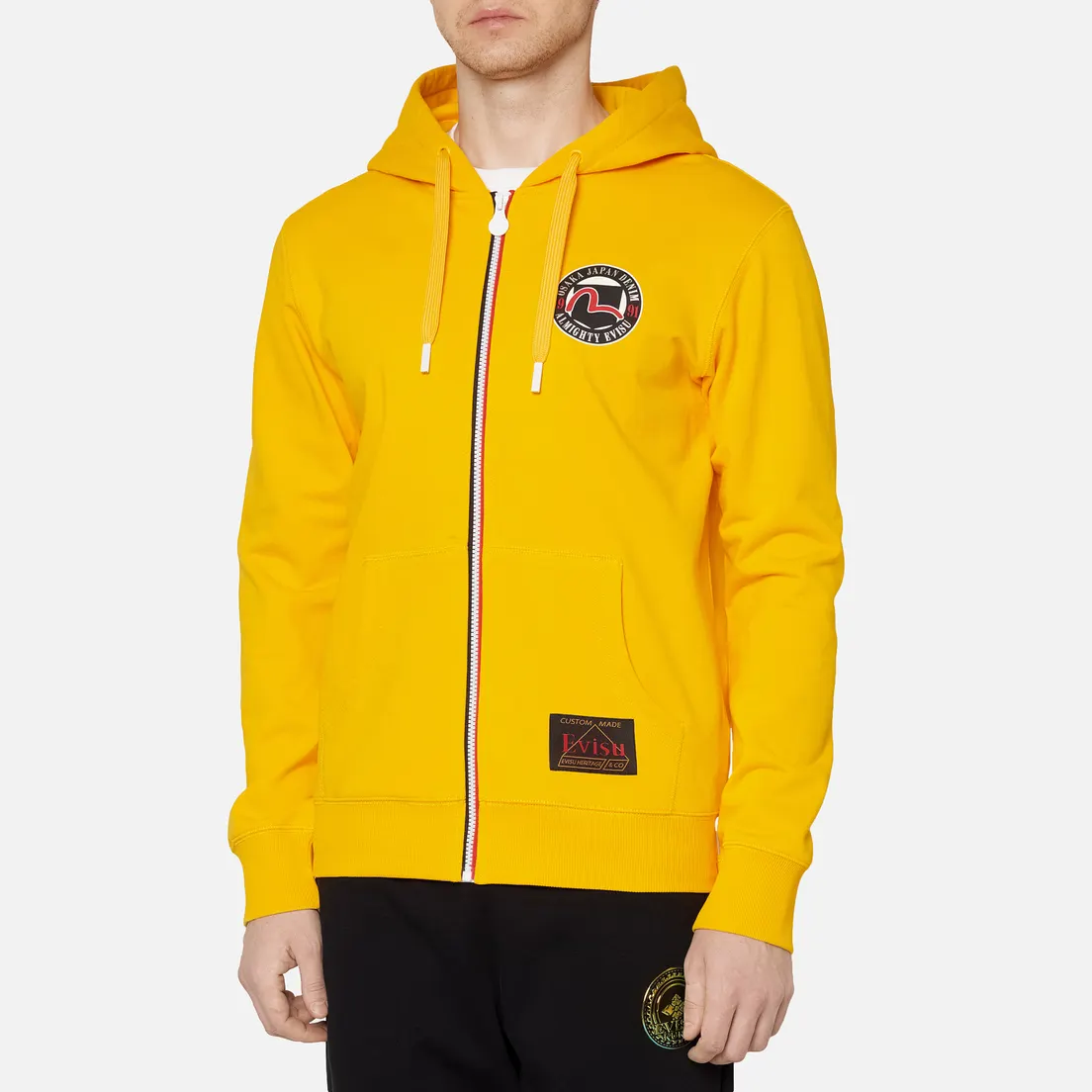 Evisu Мужская толстовка Evergreen Seagull Printed Zip-Up Hoodie