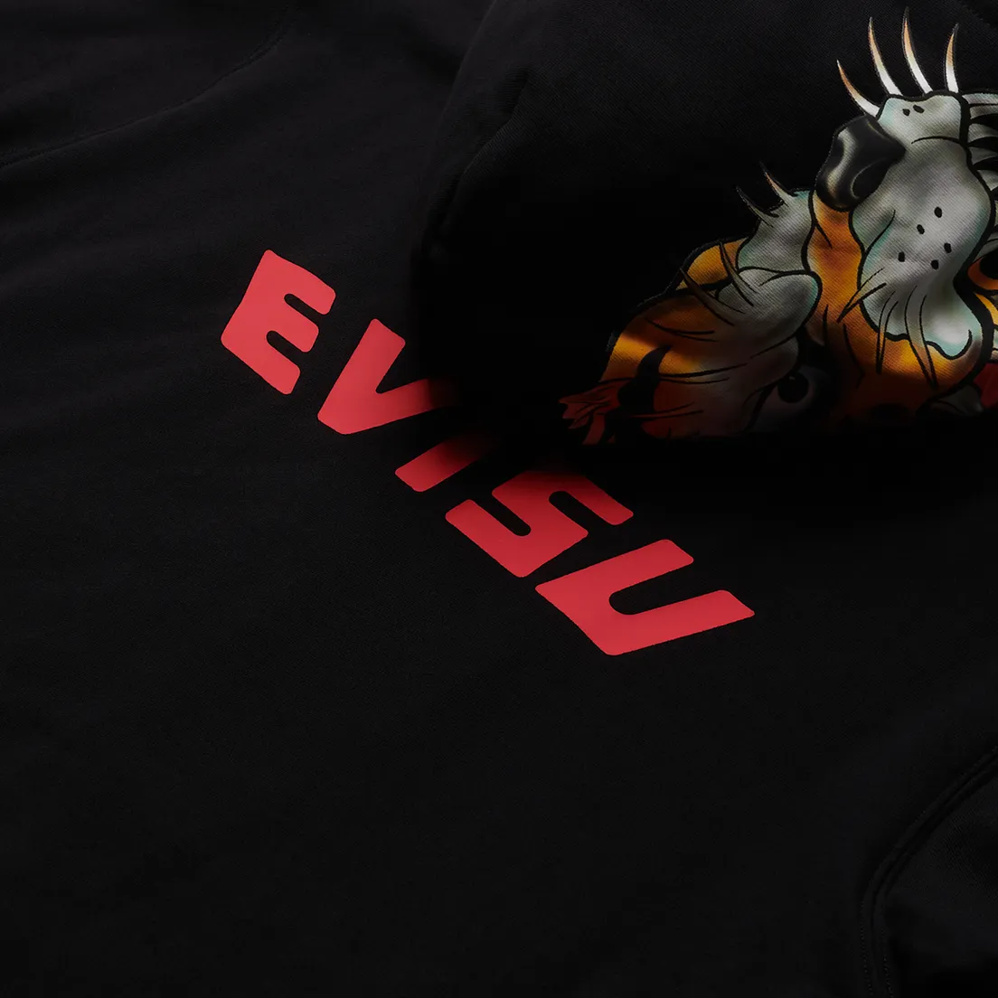 Evisu Мужская толстовка Evergreen Tigers Printed Logo Zip-Up Hoodie