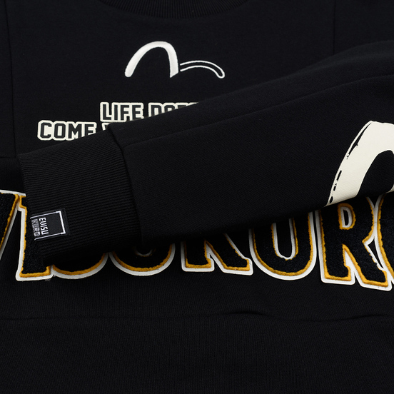Мужская толстовка Evisu Evisukuro EK Reworked Side Zipper Black