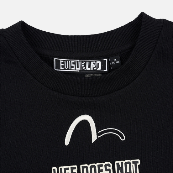 Мужская толстовка Evisu Evisukuro EK Reworked Side Zipper Black